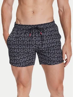 HUGO Szorty kąpielowe Tortuga 50535412 Czarny Regular Fit - Kąpielówki męskie - miniaturka - grafika 1