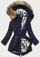 Kurtki damskie - ZIMOWA PARKA DAMSKA NA FUTERKU GRANATOWA (CAN-578) - CANADA Mountain - miniaturka - grafika 1