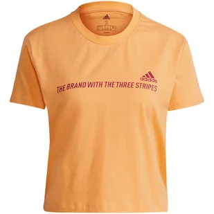 ND05_K10864-XS GM5579 Koszulka damska adidas Gradient Logo Cropped T-Shirt pomarańczowa GM5579 r.XS - Koszulki i topy damskie - miniaturka - grafika 1