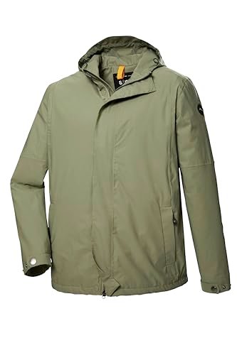 STOY Męska kurtka funkcyjna/kurtka outdoorowa z kapturem – duże rozmiary STS 7 MN JCKT, jasnooliwkowa, 6XL, 41547-000