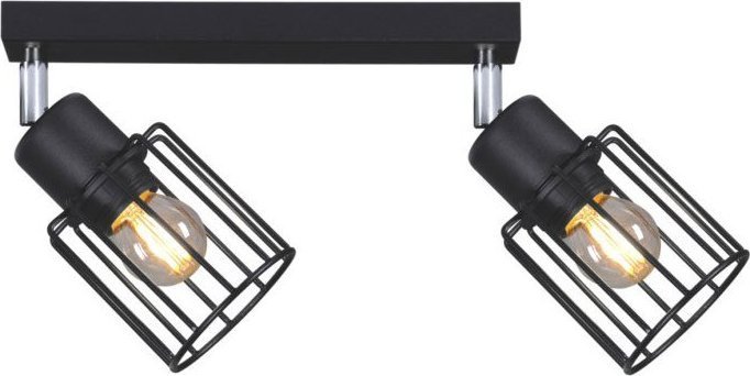 Lampa sufitowa Lumes Czarna lampa sufitowa z reflektorami - S148-Andera