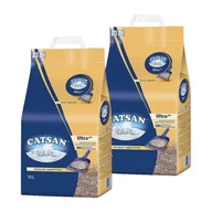 Żwirek dla kotów - CATSAN Ultra plus Żwirek zbrylający 2x15 l - miniaturka - grafika 1