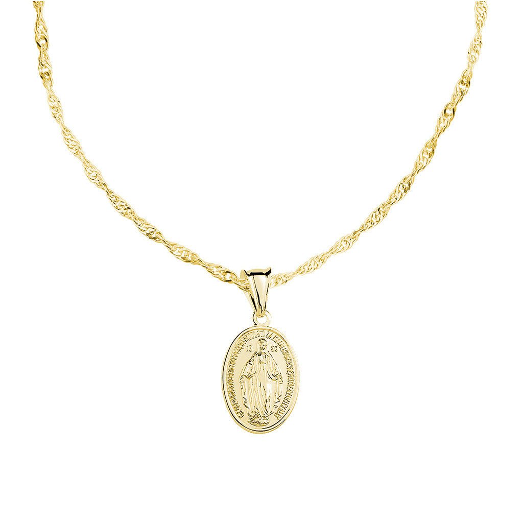 Srebrny CUDOWNY MEDALIK z łańcuszkiem SREBRO 925