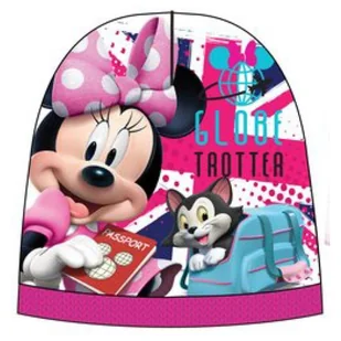Ciepła czapka dziewczęca Myszka Minnie - Disney - różowa - Czapki dla dzieci - miniaturka - grafika 1