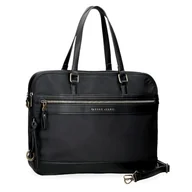 Teczki i aktówki - Pepe Jeans Morgan Joumma Bags damskie plecaki na co dzień torby podróżne, beżowo-czarne sztuczne futro damskie, Czarny (Black), Talla única, aktówka - miniaturka - grafika 1