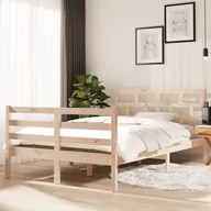 Łóżka - Lumarko Rama łóżka, czarna, lite drewno sosnowe, 120x200 cm - miniaturka - grafika 1