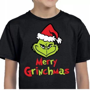 KOSZULKA ŚWIĄTECZNA GRINCH PREZENT CZARNA 104 - Moda i Uroda OUTLET - miniaturka - grafika 1