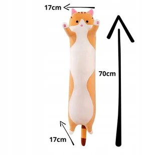 DŁUGI KOT 70CM KOTEK PODUSZKA MASKOTKA DLA DZIECI PLUSZAK DO PRZYTULANIA - Maskotki i pluszaki - miniaturka - grafika 1