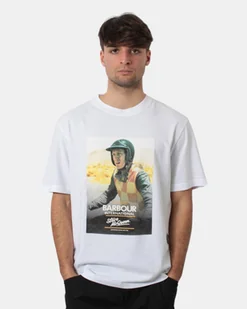 t-shirt barbour international mod. nicholl smq graphic - wh11 whisper white - Koszulki męskie - miniaturka - grafika 1