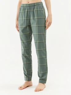 Triumph Spodnie piżamowe Mix & Match Tapered Trouser Flannel 01 X 10216530 Zielony Regular Fit - Piżamy damskie - miniaturka - grafika 1