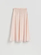 Spódnice - Reserved - Spódnica midi z cekinami - różowy - miniaturka - grafika 1