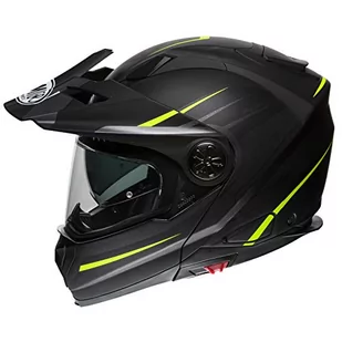 Premier Unisex Adult XTRAIL MOY BM HELM, CZARNY/FLUO żółty, XL (61) - Kaski motocyklowe - miniaturka - grafika 1