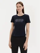 Koszulki i topy damskie - Tommy Hilfiger T-Shirt Archive Track WW0WW41203 Granatowy Slim Fit - miniaturka - grafika 1