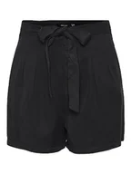 Spodenki damskie - VERO MODA Szorty damskie Loose Fit, czarny, M - miniaturka - grafika 1