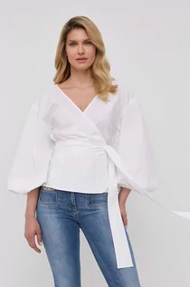 Bluzki damskie - Michael Kors MICHAEL bluzka damska kolor biały gładka - grafika 1