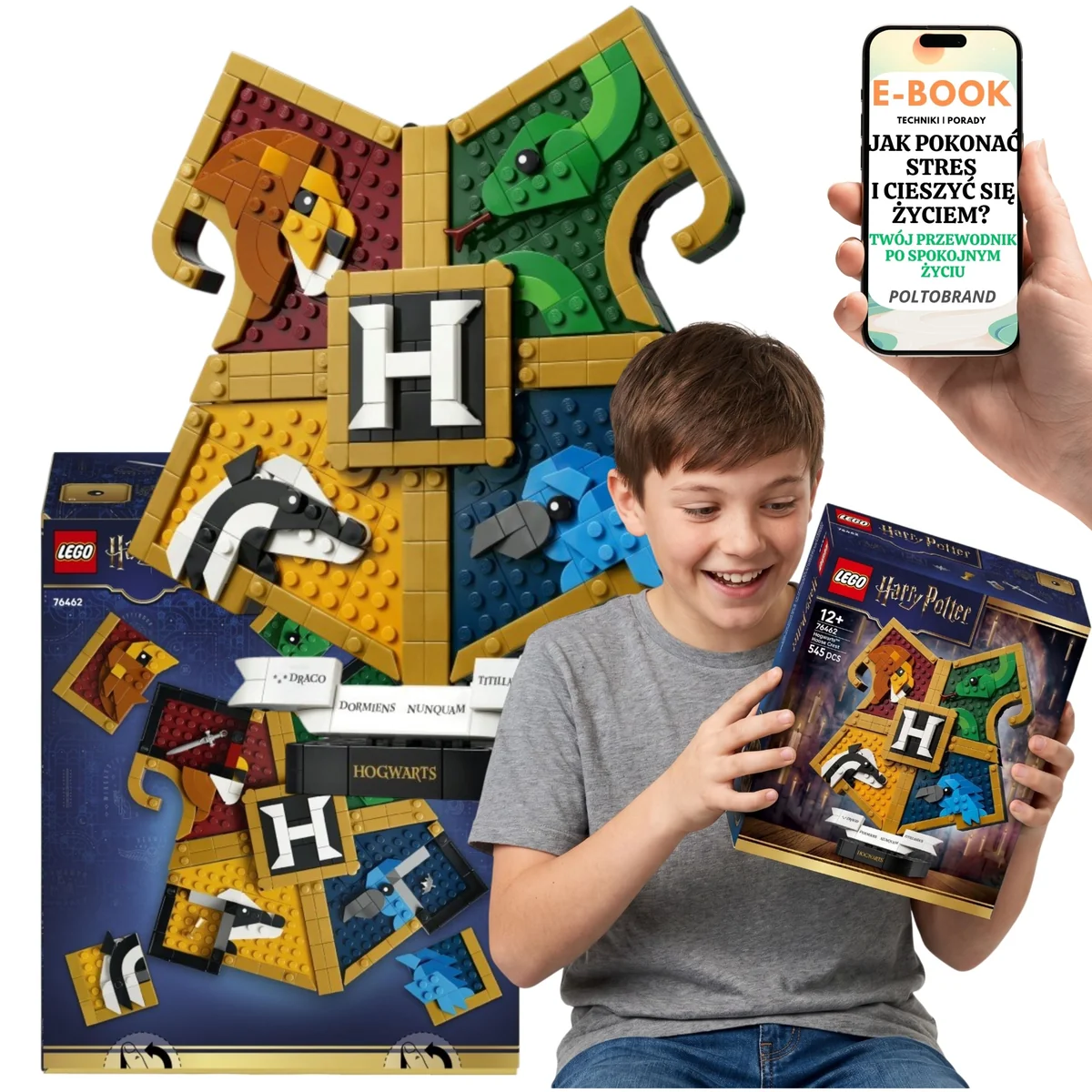 LEGO Harry Potter 76462 Herb Hogwartu 545 Elementów Prezent Dla Chłopca