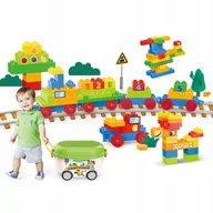 Klocki - Klocki Plastikowe Duże 220 sztuk Zestaw Konstrukcyjny w Kuferku Walizce - miniaturka - grafika 1