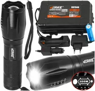 Latarki - Latarka Taktyczna Led Akumulatorowa Zoom Wojskowa - miniaturka - grafika 1