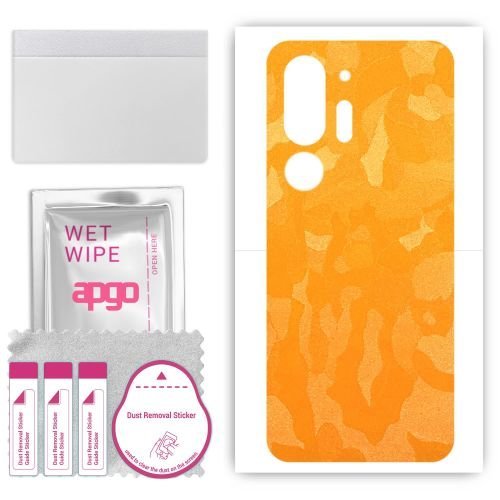 folia naklejka skórka strukturalna na TYŁ do HTC U24 Pro - Moro Camo Żółty - apgo SKINS