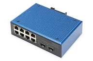 Pozostałe akcesoria sieciowe - Digitus Przełącznik przemysłowy Fast Ethernet z 8+2 portami - miniaturka - grafika 1