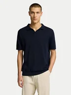 Koszulki męskie - Selected Homme Polo Mattis 16096197 Granatowy Regular Fit - miniaturka - grafika 1