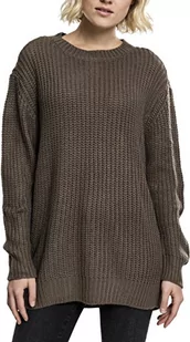 Urban Classics Damski sweter Ladies Basic Crew Sweater, zielony (Army Green 1144), XS - Swetry damskie - miniaturka - grafika 1