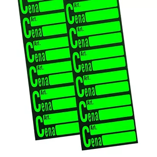 Ceny Samoprzylepne Na Pasku 100 Etykiet - Zielone - Metkownice - miniaturka - grafika 1