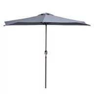 Parasole ogrodowe - GRAFITOWY PARASOL PÓŁOKRĄGŁY 2,7M FALKON GRAFIT - miniaturka - grafika 1