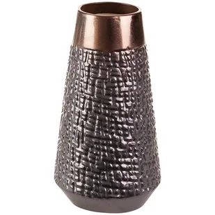Wazon Z Glinki Ceramicznej Morena 14X14X26 Stalowy + Miedziany - Wazony i flakony - miniaturka - grafika 1