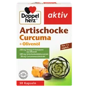 Suplementy naturalne - Doppelherz® aktiv Karczoch + Kurkuma + Olej z oliwek, 30 kapsułek - miniaturka - grafika 1