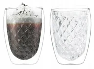 Filiżanki - EZYSTYLE Szklanki termiczne Ezy Style "Diamond" 250ml do kawy 2 szt. (41669) - miniaturka - grafika 1