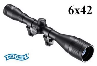 Profesjonalna Luneta Celownicza (do wiatrówki...) Walther 6x42 + Montaż 11mm + Regulacja Paralaksy.. - Lunety i akcesoria - miniaturka - grafika 1