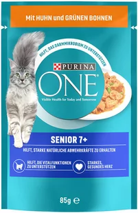 Korzystny zestaw Purina ONE - Senior 7+, Kurczak z zieloną fasolką, 26 x 85 g - Mokra karma dla kotów - miniaturka - grafika 1