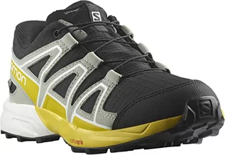 Buty dla chłopców - SALOMON Speedcross Climasalomon Waterproof, buty do biegania Szlak Unisex-dzieci i chłopców, Czarny Żółty Black Wrought Iron Lemon, 32 EU - grafika 1