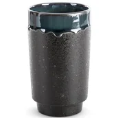 Wazony i flakony - Wazon EUROFIRANY Hani 02 12 x 20 cm Czarno-zielony - miniaturka - grafika 1