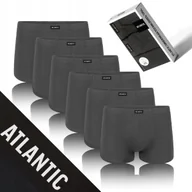 Majtki męskie - 6-PACK SZORTY MĘSKIE bokserki bawełniane wygodne grafitowe Atlantic *XXL - miniaturka - grafika 1