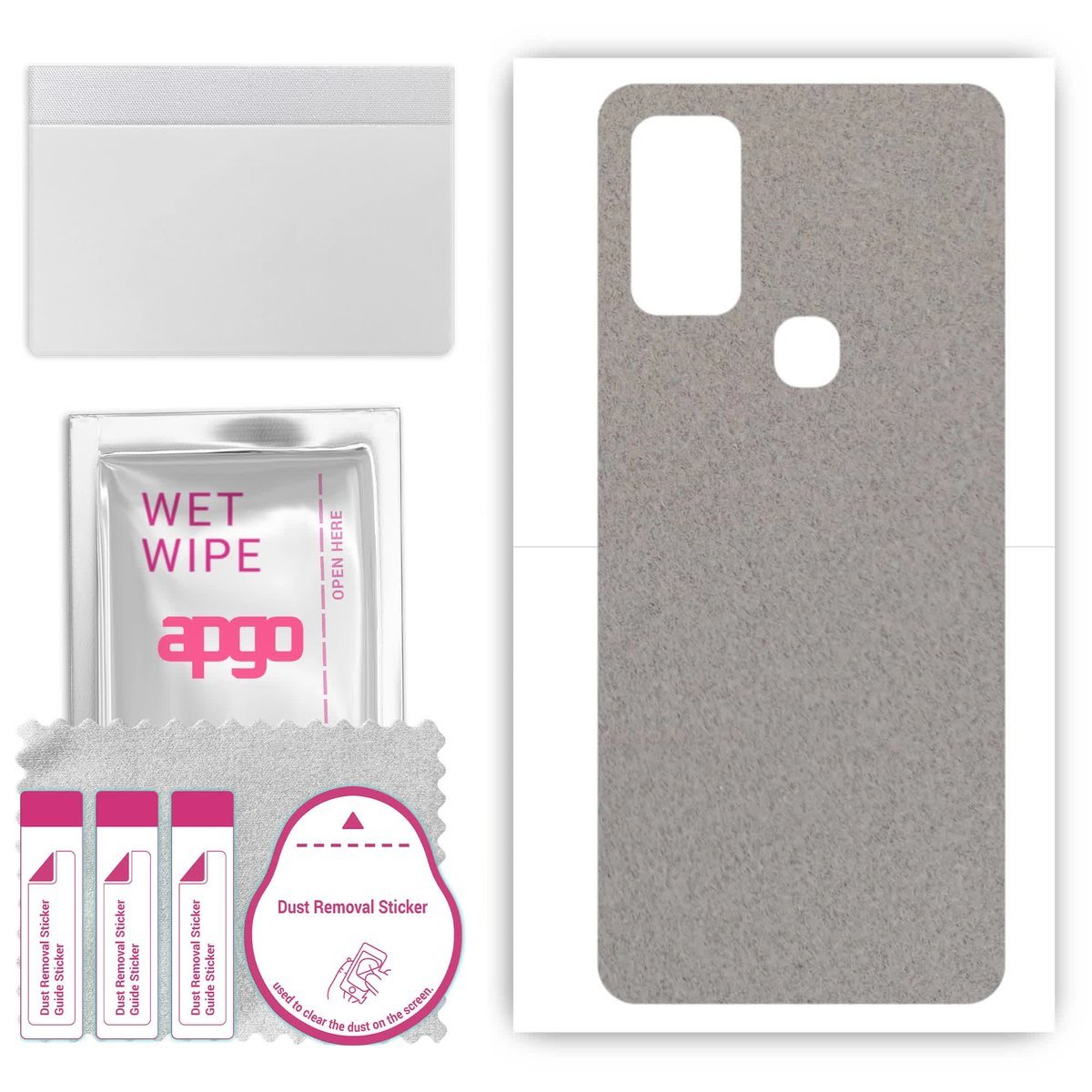 Folia naklejka skórka strukturalna na TYŁ Zamsz do Samsung Galaxy F41 - Zamsz Szary - apgo SKINS