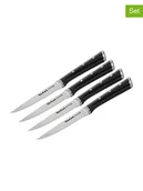 Noże kuchenne - Tefal Noże (4 szt.) "Ice Force" w kolorze srebrno-czarnym do steków - dł. 11 cm - miniaturka - grafika 1