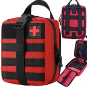 Akcesoria podróżnicze - Apteczka Saszetka Taktyczna Wojskowa Medyczna Molle Kieszeń Zasobnik Pasa - miniaturka - grafika 1