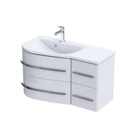 Szafki łazienkowe - Oristo Szafka pod umywalkę 90 cm OPAL biała lewa - miniaturka - grafika 1