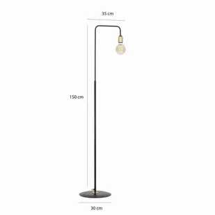 Emibig lampa podłogowa Juka LP1 Black E27 150cm 580/LP1 - Lampy stojące - miniaturka - grafika 1