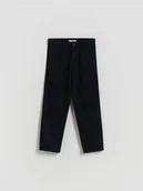 Spodnie i spodenki dla chłopców - Reserved - Bawełniane spodnie chino - czarny - miniaturka - grafika 1