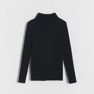 Reserved - Sweter w prążek - Czarny - Swetry dla dziewczynek - miniaturka - grafika 1