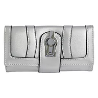 Portfele - Monica Narducci Damski portfel 33325, srebrny/czarny, rozmiar uniwersalny - miniaturka - grafika 1