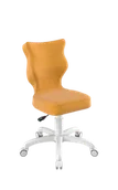 Krzesła obrotowe dla dzieci - Krzesło do biurka żółte musztardowe PETIT 3/4 Velvet - miniaturka - grafika 1