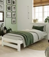Łóżka - Łóżko do sypialni drewniane, Białe - 80x200 Arizona - miniaturka - grafika 1