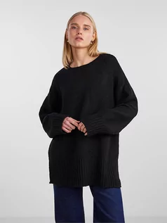 Swetry damskie - Pieces Sweter w kolorze czarnym - grafika 1