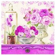 Folia, papier śniadaniowy, serwetki - SERWETKI PAPIEROWE Shabby Roses - Róże - miniaturka - grafika 1