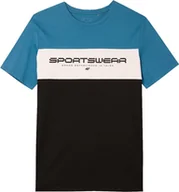 Koszulki męskie - T-shirt męski 4FWSS24TTSHM1326 - niebieski S - miniaturka - grafika 1