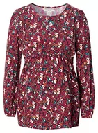 Bluzki damskie - ESPRIT Maternity Bluzka damska z długim rękawem i nadrukiem, Dark Red - 611, 42 - miniaturka - grafika 1
